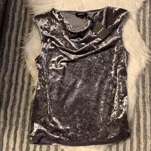 NWT DKNY Crushed Velvet Top